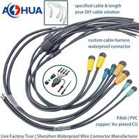 Cable Divisor Impermeable OEM 1 a 2, 1 a 3, 1 a 4, Conector para Lámparas de Cultivo IP65 IP68, Arnés Personalizado para LED Hidropónico de Interior
