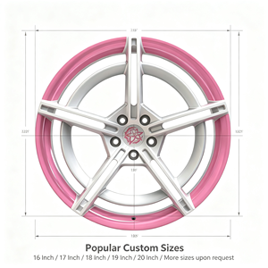 Jantes forgées monobloc à cinq branches Feminine Stance Tuning 15 16 pouces compatibles avec Mini <span class=keywords><strong>Cooper</strong></span> <span class=keywords><strong>Fiat</strong></span> <span class=keywords><strong>500</strong></span> Tesla Model 3 Volkswagen Beetle - Product Image 6