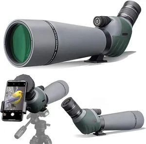 Ceenda 20-60x80 Dual fokus Spotting Scope - Ultra definisi tinggi optik Scope dengan membawa Case dan Smartphone