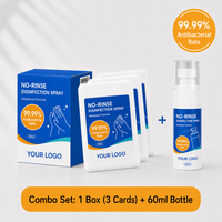 Spray désinfectant pour les mains portable, sans rinçage, sans alcool, pour les voyages, les hôtels, les avions, étiquette privée personnalisée, vente en gros
