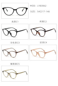 Lunettes de vue à la mode pour hommes avec blocage de la lumière bleue Tr90 Montures optiques 2025 Montures de lunettes Oeil de chat Montures de lunettes rondes - Product Image 5