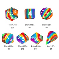 Pour Udixi Logo personnalisé 25mm Gel de silice polyédrique RPG donjons et Dragons D & d jeu ensemble dés en Silicone avec Logo personnalisé