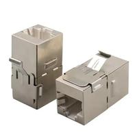 Harga grosir konektor Ethernet Mount Panel Cat6a Rj45 8p8c 180 derajat perisai Stp Cat6a Keystone Jack