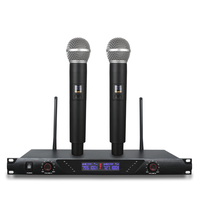 Professional UHF Wireless Handheld Microphone System with XLR Connector  Receiver for Stage Performance Karaoke Conference