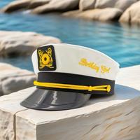 Chapeaux de Capitaine Blancs et Noirs en Gros pour Hommes – Idéaux pour les Équipes, les Mariés, les Garçons d'Honneur et les Enterrements de Vie de Garçon