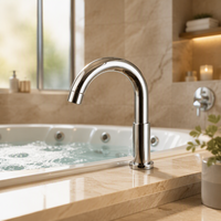 Robinet de baignoire à cascade en acier inoxydable avec fonction massage, système de douche cascade, vente en gros