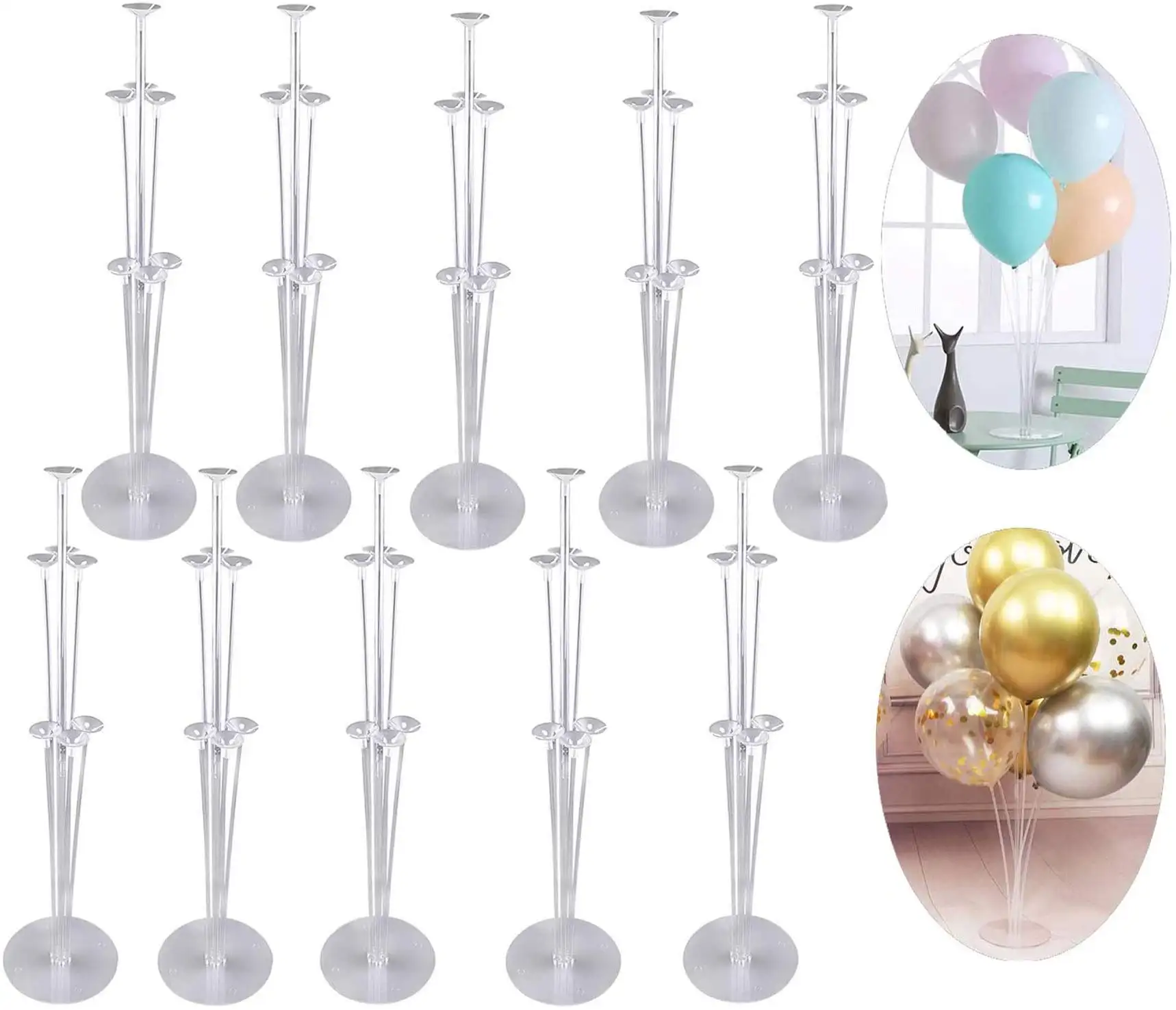 Balloon Stand Holders Kit for Party and Wedding Decorations Celebrations, Balloon Stand Holders Kit with Sticks