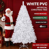 Sapin de Noël artificiel en PVC blanc, articulé, moelleux, 45-300 cm, pour la décoration de Noël, de la maison et des fêtes
