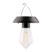 Lampe suspendue vintage à diode électroluminescente Edison solaire, corps en ABS+PET, étanche IP65, éclairage d'urgence pour jardin extérieur, camping