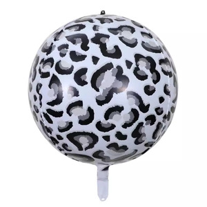 Ballons à motif animalier, ballons en aluminium animaux <span class=keywords><strong>de</strong></span> la forêt, <span class=keywords><strong>cerf</strong></span>, tigre, léopard, ronds, accessoires d'anniversaire sur le thème <span class=keywords><strong>de</strong></span> la jungle et du safari - Product Image 4