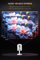 FEELWOW TS-8 Portable Mini LCD LED Projecteur 180 ANSI Lumens 4K Support WiFi Android 13 Home Cinéma Projecteur Intelligent