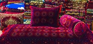 Ensemble de coussin et de housse de coussin de style afghan Toshak |    Sièges au sol de style afghan, arabe et oriental - Product Image 3