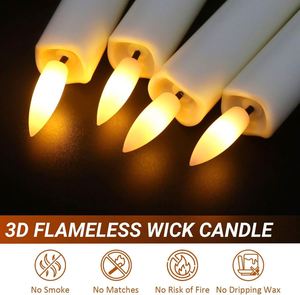 New LED Flameless Taper <b>Candle</b> Lights Battery Powered <b>Long</b> <b>Candles</b> Light Electronic Tealight Lamps for Home Wedding Party Decor - Product Image 2