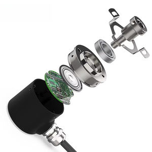 Sensor codificador óptico de 1024 ppr con salida NPN de colector abierto, codificador rotatorio incremental de eje hueco ciego con sujeción de 8 mm - Product Image 3