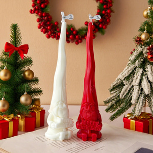 Bougie parfumée en forme de gnome de Noël, longue bougie en cire de soja en forme d'elfe de Noël, décoration de table de Noël, cadeau de fête - Product Image 3