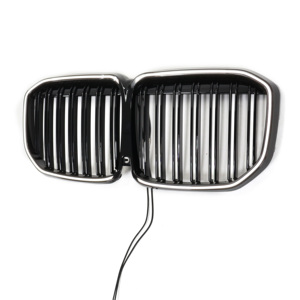 앞 범퍼 신장 그릴 LED 자동차 액세서리 교체 부품 Bmw X7 G07 2019-2023 대 한 더블 슬랫 광택 블랙 그릴 - Product Image 3