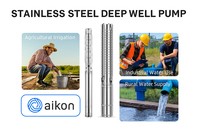 Pompe submersible pour puits profond 7,5 kW centrifuge en acier inoxydable multi-étages à commande entièrement automatique 10 CV pour pompage d'eau 45 m³/h 4,4