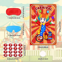 Augenbinden-Spiel Clown Grafik-Poster Aufkleber LT24080501 Typ Party-Poster für Geburtstagsfeier Karneval Hintergrund-Dekoration Party