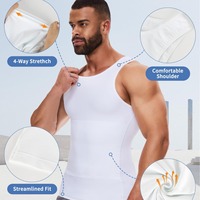 Camisas de compresión moldeadoras para hombres, camisas de compresión para hombres, moldeador de cuerpo de compresión abdominal de pecho de plástico con cualquier corte