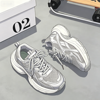 Sneakers à lacets pour femmes de haute qualité, design élégant, confortables, respirantes, doublure en mesh, légères, antidérapantes, chaussures de sport Lanvine All
