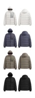 Veste d'hiver légère et imperméable à capuche 90% duvet, 26, personnalisable pour homme