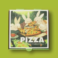 Boîtes à pizza écologiques biodégradables recyclées de qualité alimentaire en carton ondulé avec impression couleur et tailles personnalisées