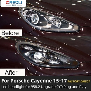 Feux de voiture CREULI 2015 2016 2017 92A, mise à niveau des phares vers un style LED matriciel Pdls 2023 pour Porsche Cayenne 958 958.2 - Product Image 2