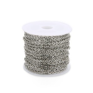 Flat Metal O <b>Chain</b> Middle Size Plated Jewelry Findings For Necklaces Bracelets Wholesale - Product Image 4