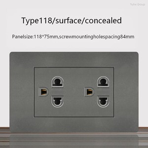 Enchufe de Pared Tipo 118 para Tailandia/Estados Unidos/Universal USB/Tipo-C con Interruptor de Luz, Estándar Americano - Product Image 3