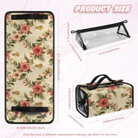 Sac de voyage cosmétique à suspendre en polyester à imprimé tropical ananas hawaïen, marque privée, pour rangement de maquillage