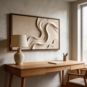<span class=keywords><strong>Arte</strong></span> Murale Astratta Moderna in Stile Wabi Sabi Minimalista, Dipinto 3D Testurizzato Fatto a Mano su Misura per Soggiorno - Product Image 4