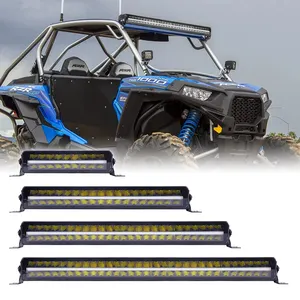 Thanh Đèn Led Xe Tải Kéo 3 Hàng Đơn 4X4 8 Inch Cho Xe Ô Tô Para Carro Thanh Đèn Led Cho Xe Tải Địa Hình Xe Bán Tải