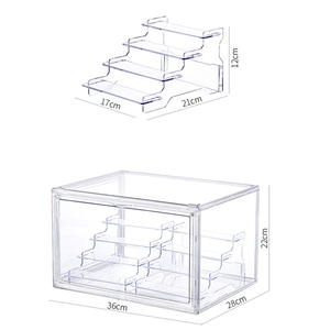 Expositor Acrílico Transparente AURORA con Diseño Escalonado Art Deco, Fácil de Montar, para Almacenamiento de Figuras y Cajas Sorpresa - Product Image 5