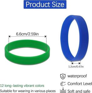 Pulseras de Silicona Personalizadas, Kit de Pulseras de Goma de Colores Surtidos para Deportes, Juegos, Fiestas, Marcadores de Vasos, para Mujeres y Hombres - Product Image 3