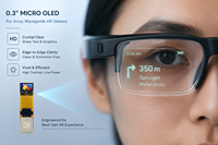 Module d'optique à guide d'ondes pour lunettes AR avec écran Micro OLED RGB de 0,3 pouce, 10000 nits, résolution 1280x720