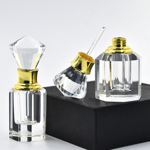 Flacon de Parfum en Cristal Vintage Art Déco Vide Rechargeable Décoratif Flacon en Verre Cadeau pour Femme 3ml - Product Image 3