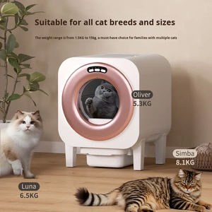 Bac à litière intelligent autonettoyant entièrement fermé, contrôle des odeurs, matériau ABS, capacité 75L, compatible avec plusieurs types de litière - Product Image 5