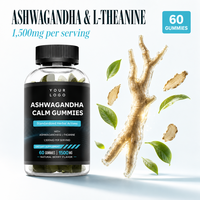 Fabricant en gros de gommes à mâcher à l'ashwagandha, actifs à base de plantes, 60 gommes