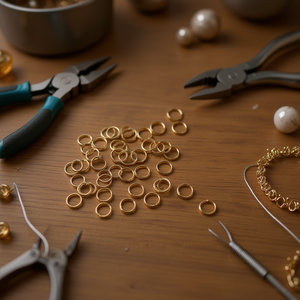 Anelli di congiunzione in metallo Ilan da 20 mm, dorati, chiusi, per la creazione di gioielli - Product Image 2