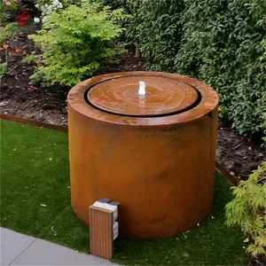 Садовый металлический водный бассейн с дождевой занавеской, персонализированный стальной фонтан corten, уличный водопад