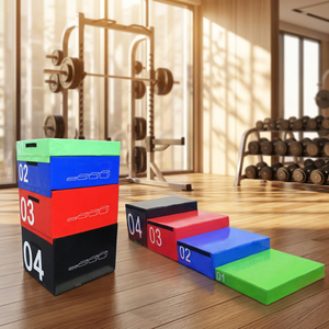 Boîte de saut pliométrique en mousse souple quatre-en-un avec logo personnalisé, empilable, vente en gros pour fournisseur d'équipements de <span class=keywords><strong>fitness</strong></span> - Product Image 2