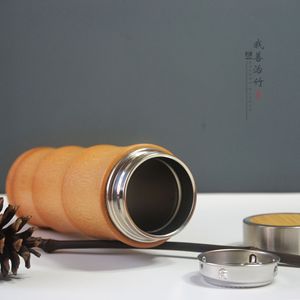 Bamboo Thermos Cup Stainless Steel Insulated 12-24 Hours Travel Portable For All - Product Image 4