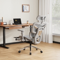 Chaise de bureau ergonomique de direction en maille intégrale, confortable et réglable, avec soutien lombaire, idéale pour le travail et adaptée à la colonne vertébrale