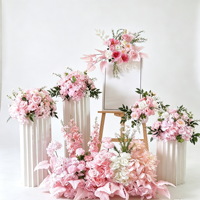 Composition florale artificielle au sol style européen pour réception de mariage, fête de fiançailles, toile de fond et décoration de remise de voiture