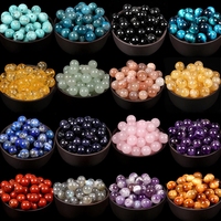 Perles Rondes en Pierres Naturelles : Aigue-marines, Tourmalines, Obsidienne, Agates, Jades, Amazonites – Entretoises Libres pour la Fabrication de Bijoux et Bracelets DIY