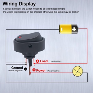 מתג נדנדה מואר LED 12V 30A SPST <span class=keywords><strong>3</strong></span> פינים הפעלה-כיבוי מתג נקודה עגולה 4 צבעים לרכב סירה ימית ASW-20D - Product Image 4