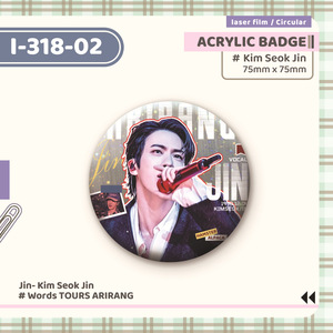 Broches et badges en film laser Kpop Jungkook V Jimin Jin <span class=keywords><strong>RM</strong></span> Karina Winter Bigbang I-DLE Suga – Emblèmes de mode pour sacs et vêtements - Product Image 3