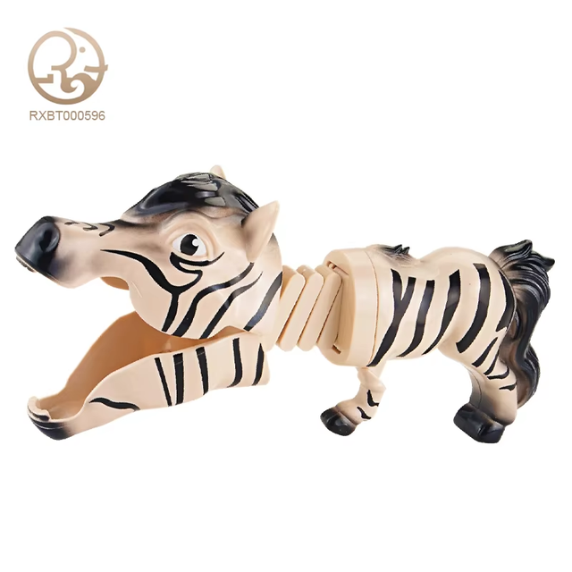 Factory Supply Kids Baby Toys Squeeze and Grab Toys Boys and Girls Telescopic zebra Toy for Children