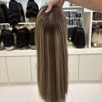 Topper en Cheveux Vierges Naturels à Base de Soie pour Femmes, Respirant, Haute Qualité, Ligne de Cheveux Naturelle Transparente pour Dentelle, Densité 150%