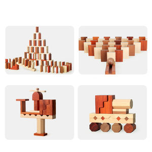 Cadeaux créatifs Jeux <span class=keywords><strong>de</strong></span> blocs d'empilage en bois pour enfants <span class=keywords><strong>Jeu</strong></span> <span class=keywords><strong>de</strong></span> dominos colorés - Product Image 2